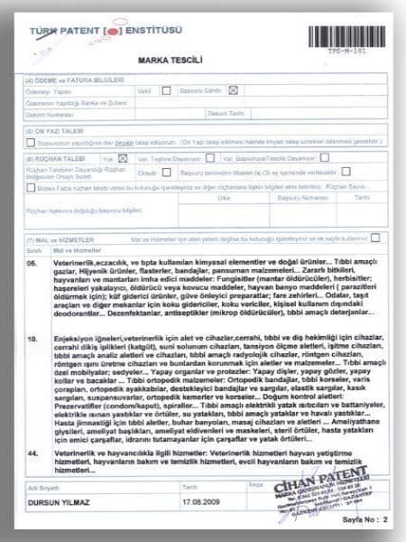 Marka Tescil Belgesi