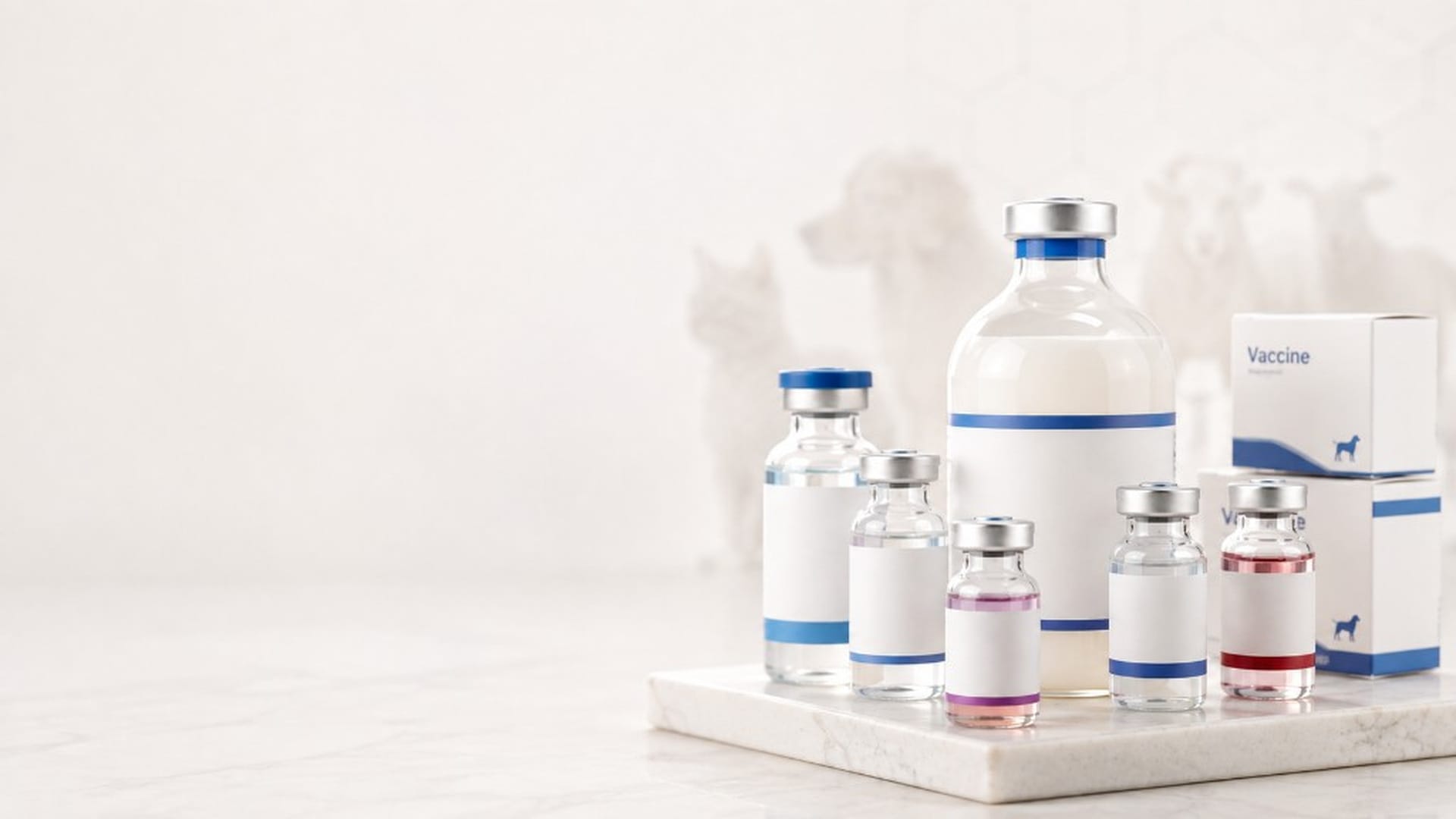 Aşı flakonları ve vaccine ambalajları — renkli enjeksiyonluklar